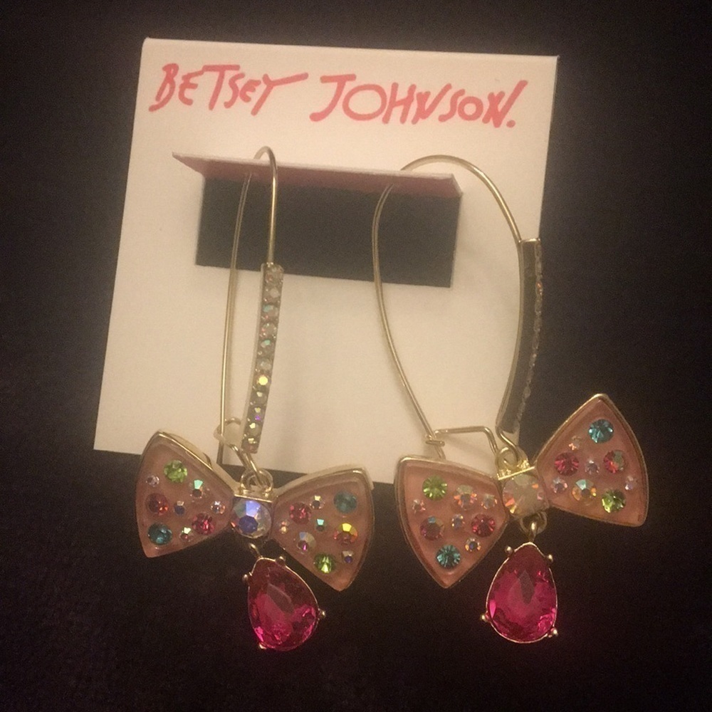 NWT Betsey Johnson Bow‎ Earrings